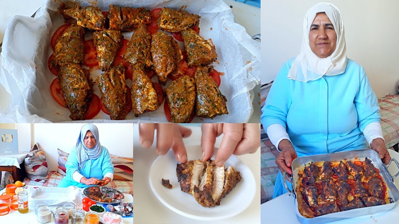 🍱صينية السمك🐟المشرمل🥢في الفرن🍅بدون ماء من اعداد الحاجة روكي🍽