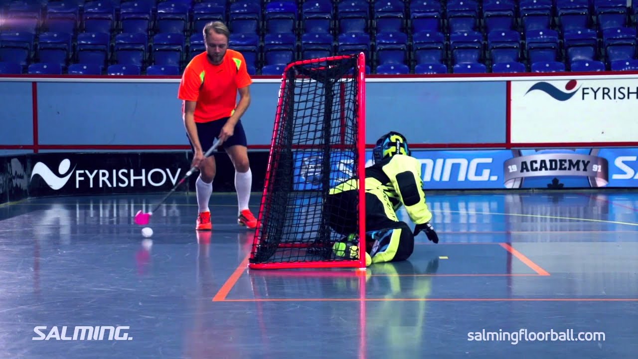 Stopping inzone play, Salming Floorball Academy Goalie school with Viktor Klintsten