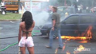 The Vampire Diaries - BTS of Car on Fire