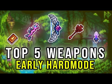 The TOP 5 BEST Pre-Mech Boss Weapons in Terraria 1.4!