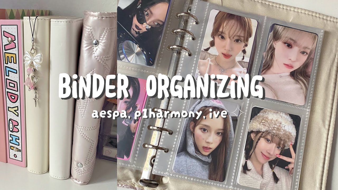 раскладываем новые к-поп карты по биндерам | aespa, p1harmony, ive
