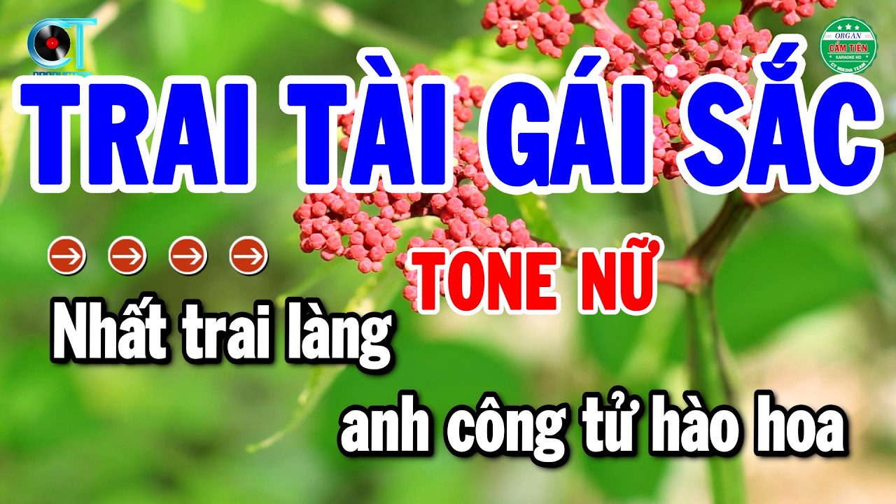 Karaoke Trai Tài Gái Sắc Tone Nữ Nhạc Sống Cha Cha Chuẩn Nhất 2026 | Cẩm Tiên Organ