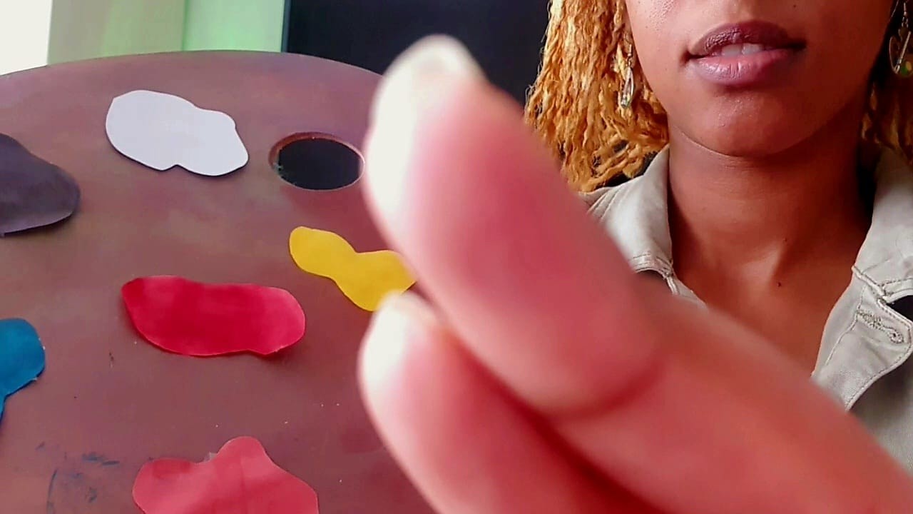 ASMR drawing on your face, mouth sounds