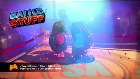 Kinect Fun Labs jugando battle stuff