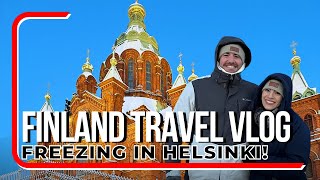 FINLAND TRAVEL VLOG | Freezing in Helsinki, Layover in Copenhagen, and Overnight Train to Rovaniemi