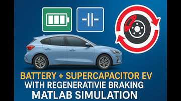 🚗 Battery + Supercapacitor Powered Electric Vehicle with Regenerative Braking – MATLAB Simulation ⚡
