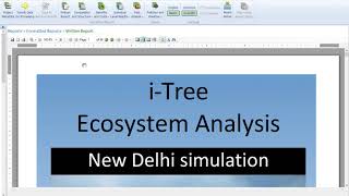 Part 3 of 3 i-Tree Eco International Demo project without pollution data
