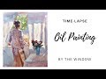 Alla prima oil figure painting demo - "Woman by the window" -