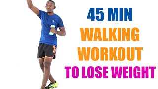 45 Minute Walking Workout to Lose Weight with Weights  500 Calories