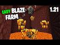 Easy Blaze Farm 1.21 - Minecraft Bedrock and Mcpe Tutorial