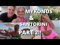 Mykonos  santorini vlog part 2 paraga beach mykonos town oia santorini