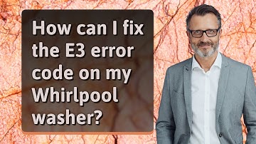 How can I fix the E3 error code on my Whirlpool washer?