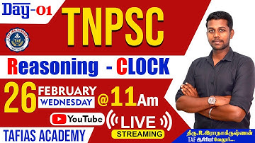🔴TNPSC | REASONING  | DAY 1 | - CLOCK -  SUM  |  RADHAKRISHNAN SIR | TAF IAS ACADEMY