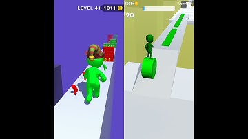 Color Run Stickman 3D -vs- Layers Roll || Android Gameplay Walkthrough #shorts