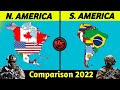 North America vs South America Military Power Comparison 2022 | South America vs North America army