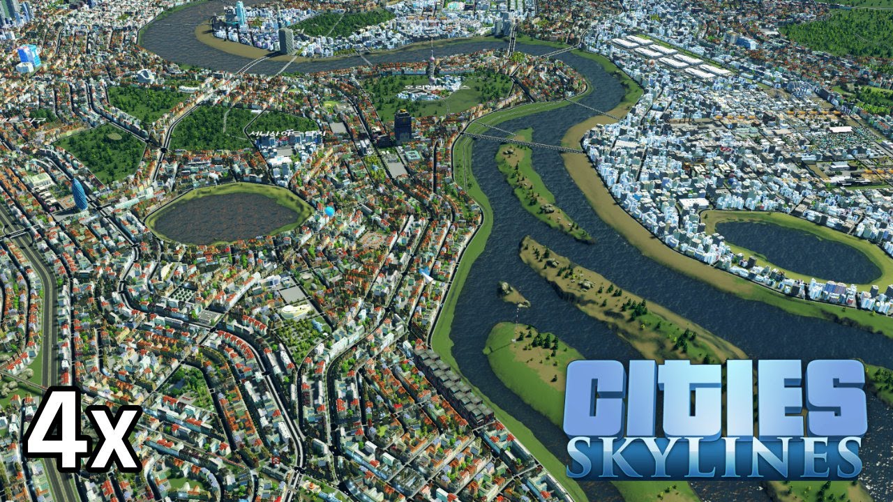 Cities Skylines - Map: Weaving Waters (4x) - YouTube