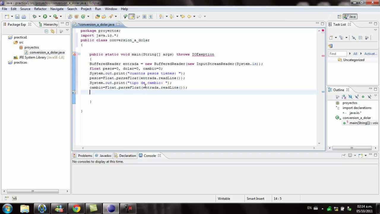 hacer programa en java eclipse - YouTube
