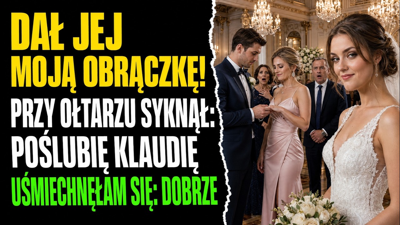 Stałam w bieli przed stu dwudziestoma stołami, a mój narzeczony właśnie wsuwał moją obrączkę na palec swojej przyjaciółki z dzieciństwa. „Jeśli nie będziesz uległa, ożenię się z Klaudią" —...