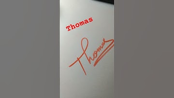 Thomas name signature style / how to make a signature of my name #signature