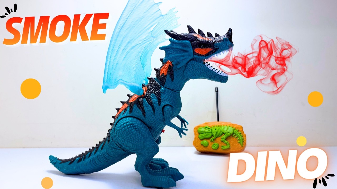 RC Dinosaur with Real Steam Spray 🦖 | Walking, Lights & Smoke Test | Honest Toy Review