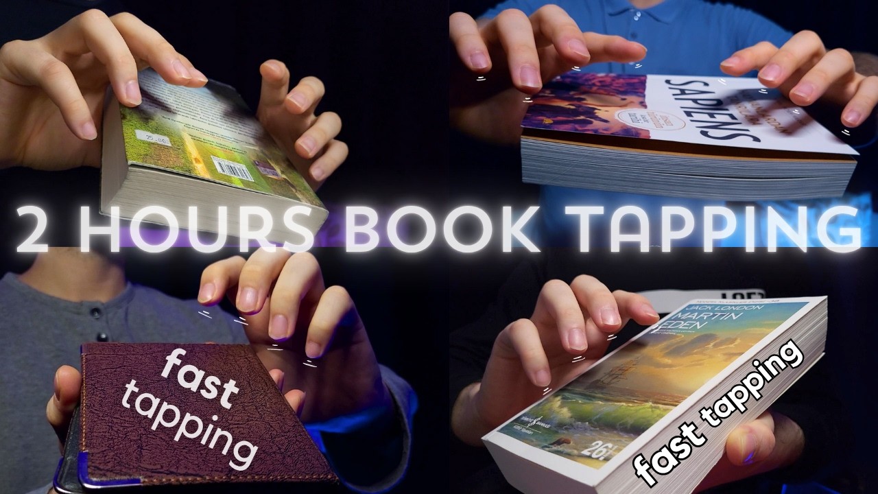 ASMR 2 HOURS BOOK Tapping to RELAX Your ENTIRE Body! | NO TALKING
