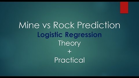 Mine vs Rock prediction | Logistic Regression | DataChaps
