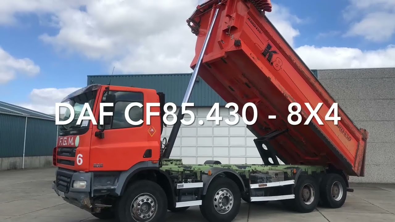 Degroote Trucks: DAF CF85.430 - 8x4 tipper for sale