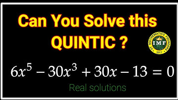 #PRERMO #AMTI #CAT #QUINTIC #IITMATHEMATICSFOUNDERS Solving a quintic equation