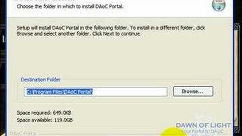 How to Install DAOC Portal