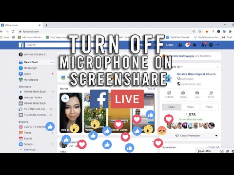 Video How to Disable Microphone on Facebook Live Screenshare - youtube
