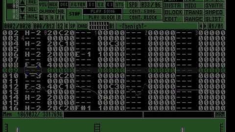 ‘The Night’ composed using OctaMED on an Amiga