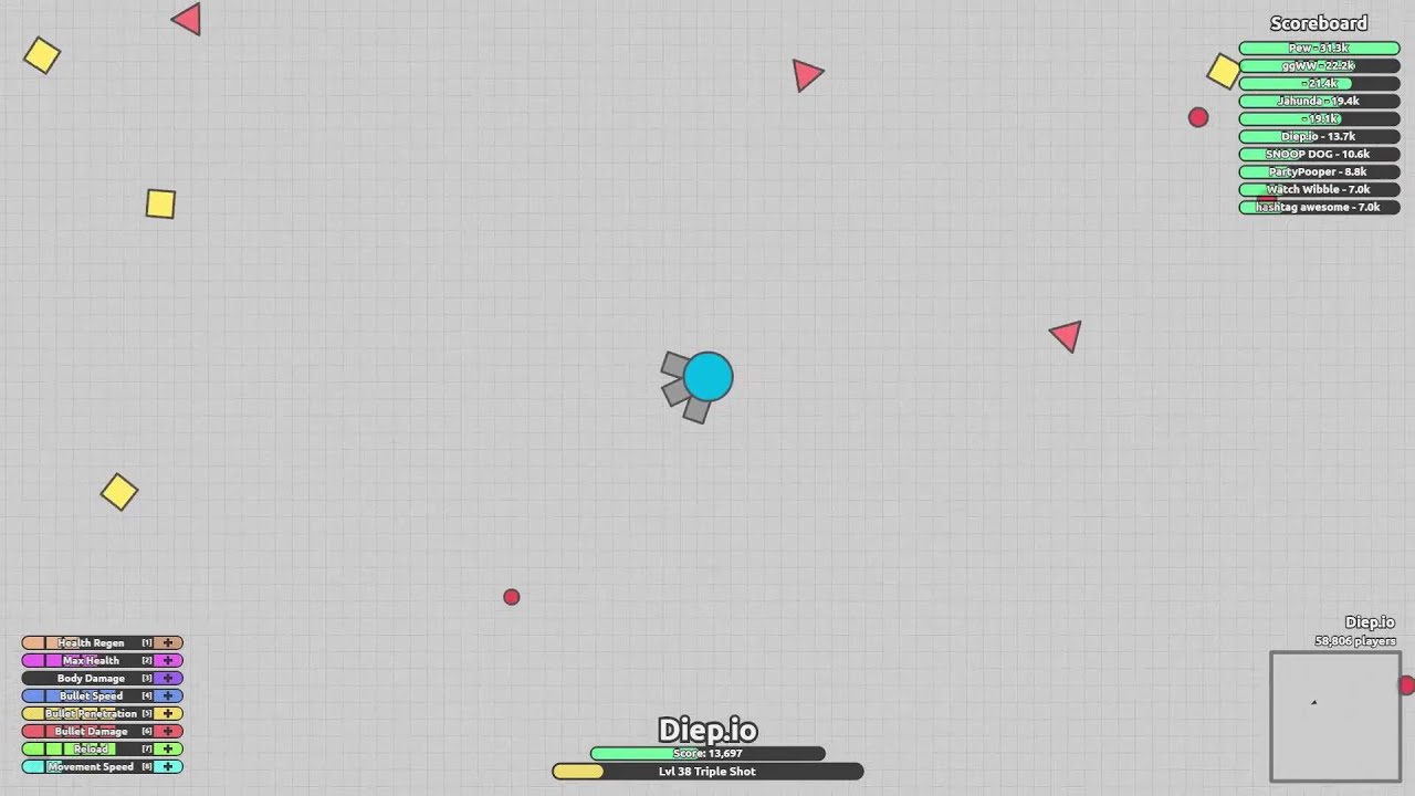 Diep.io Destroyer VS PentaShot - YouTube