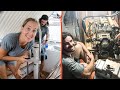 ⛵️Taking our sailboat's old ENGINE APART!! 😱HUGE PUZZLE!! #169