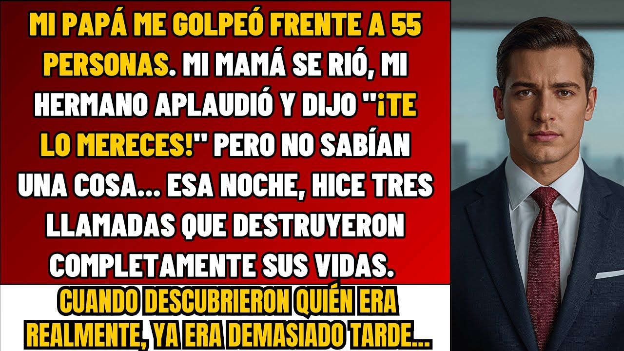 Mi Padre Me Pegó — Mi Madre Y Mi Hermano Se Rieron… Esa Noche Hice 3 Llamadas Y LO Terminé Todo.