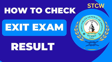how to check exit exam result in dg shipping | how to check stcw exit exam result in dg shipping