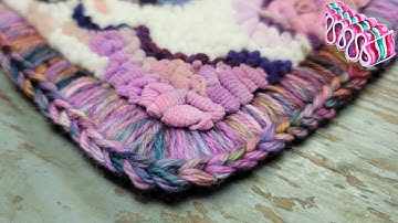 How To Make A Crochet Border for your Hooked Rug Project with Sock Yarn