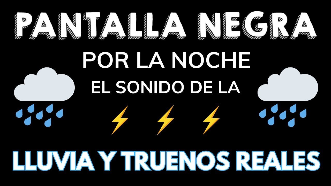 Lluvia y Truenos en el Techo para un Sueño sin Estrés-PANTALLA NEGRA ...