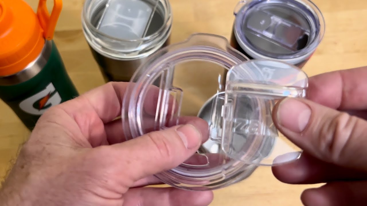 How to take apart and clean the lid of an insulated drink cup 
