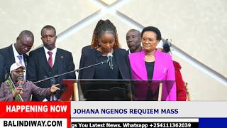 Listen to Johana Ngeno's wife Emotional tribute to her late husband Johana Ngeno during requiem mass