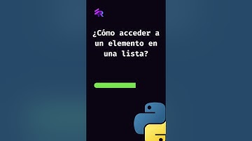 ¿Cómo acceder a un elemento en una lista? #aprenderpython #programacion #python #listas