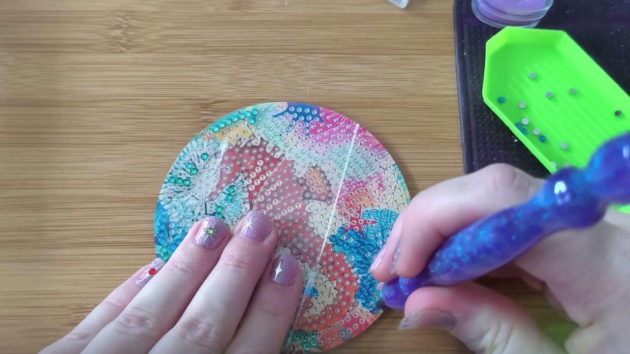 Relaxing diamond painting with me - ocean coaster set- seahorse 