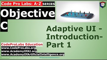 Objective C - Adaptive UI - Introduction- Part 1
