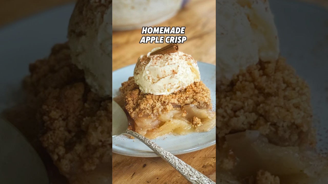 Homemade Apple Crisp #shorts  #easy #glutenfree #applecrisp #recipe #homemade