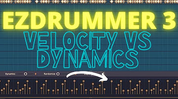 The Velocity & Dynamics feature in the grid editor of #EZDdrummer3. What is the difference?