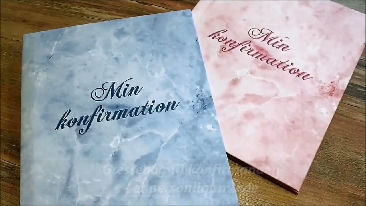 Gæstebog til Konfirmation - trykt med navn, dato, foto og din egen hilsen