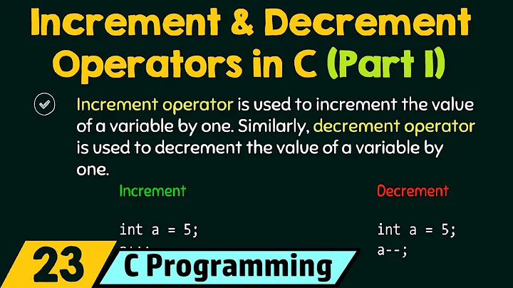 Increment and Decrement Operators in C (Part 1)