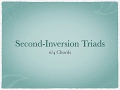 Second inversion triads 64 chords
