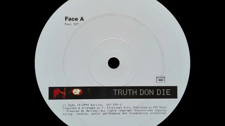 Femi Kuti - Truth Don Die (Masters at Work House Version Main)