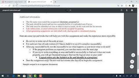 COP 2220 Program5 video 1