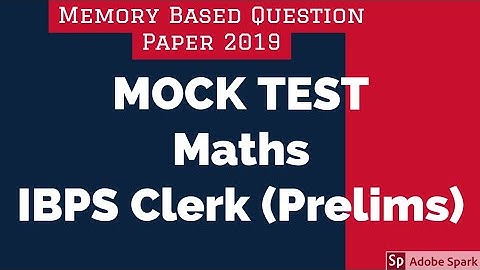 Memory Based Paper Quant | IBPS Clerk Pre 2019